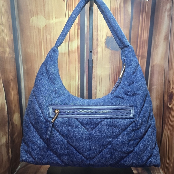 Karl Lagerfeld Paris Voyage Hobo Bag - NWOT - Denim - Picture 2 of 8